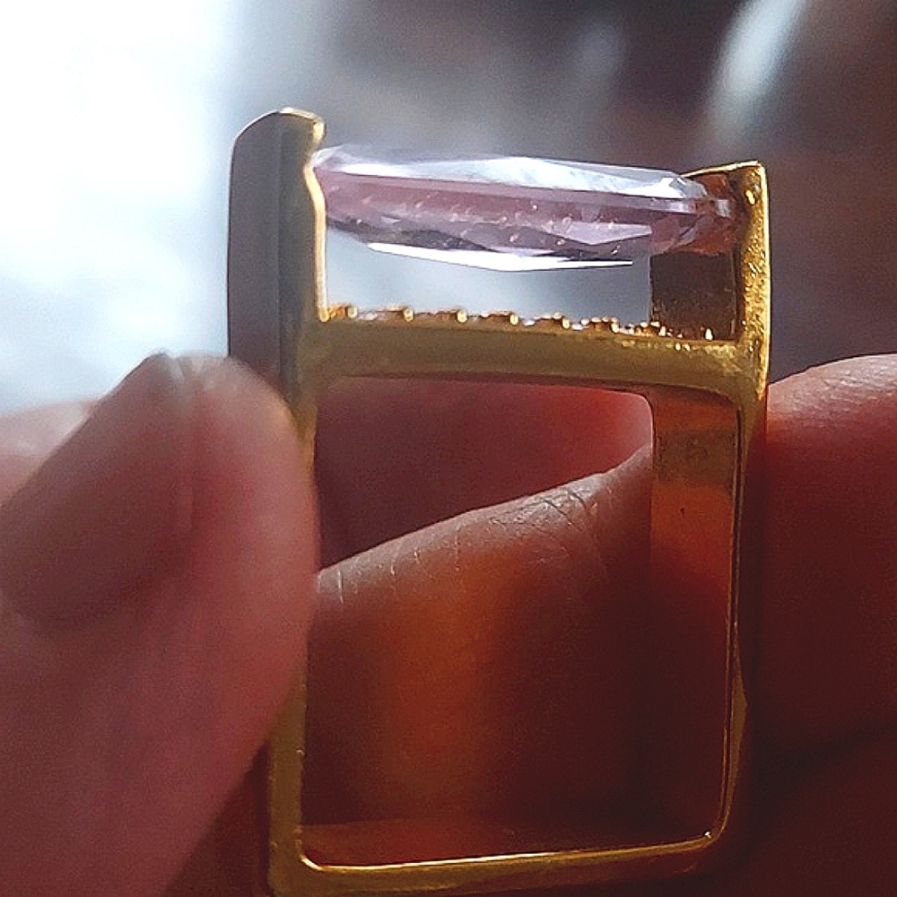 ❤️- NWT Stunnin GF 14k Ring Pink and tiny white Crystals. 10